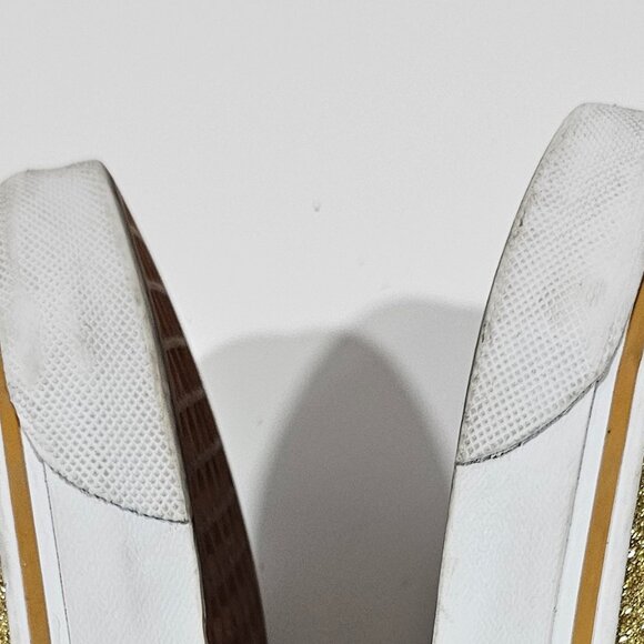 Vans Toddler Old Skool V Gold Glitter Toddler Girl Boy Size 11 Shoe low top - Picture 11 of 13